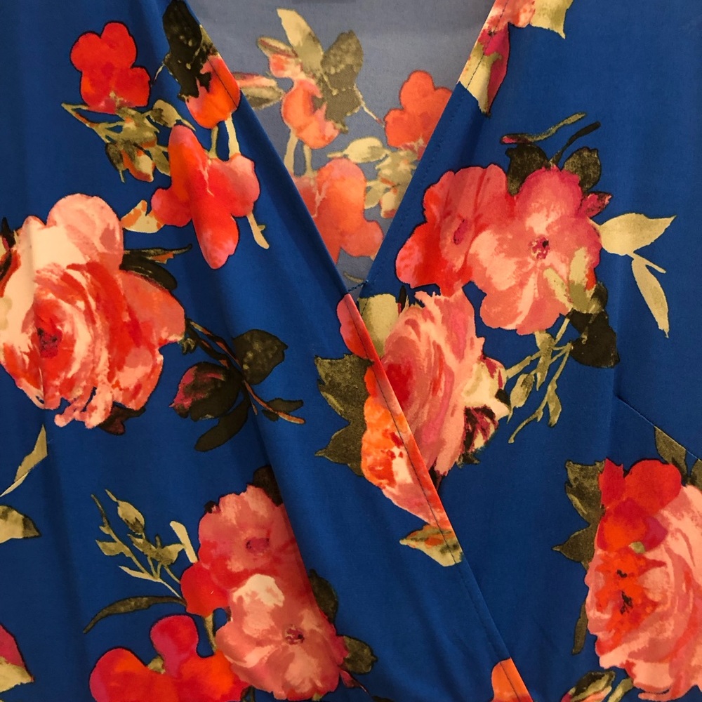 Soma, royal blue wrap dress, size XL.